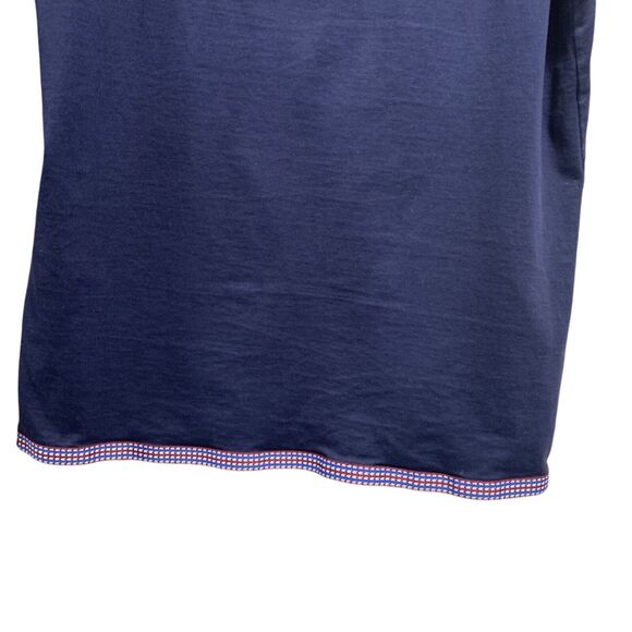 J Crew Womans Blue Sleeveless Embroidered Ribbon Trim Shirt S Boho Preppy - Picture 9 of 9